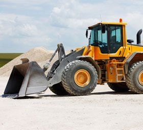 Powell Excavating equipment on a job site